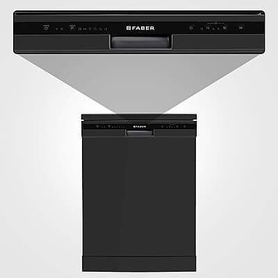 Faber 12 Place Settings Dishwasher (FFSD 6PR 12S, Neo Black, Best suited for Indian Kitchen, Hygiene Wash Faber 12 Place Settings Dishwasher (FFSD 6PR 12S, Neo Black, Best suited for Indian Kitchen, Hygiene Wash