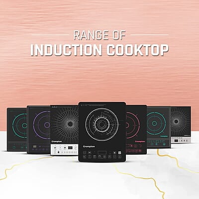 Crompton Instaserve 2000 W Induction Cooktop with 11 Feather Touch Buttons Crompton Instaserve 2000 W Induction Cooktop with 11 Feather Touch Buttons