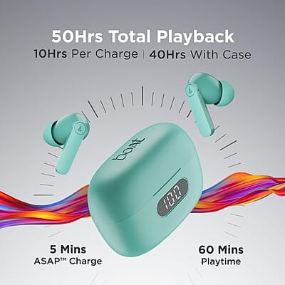 boAt Airdopes 121 PRO Truly Wireless in Ear Ear Buds w/Quad Mic ENx, Low Latency Mode for Gaming, 50H Playtime, IWP, IPX4, Battery Indicator Screen boAt Airdopes 121 PRO Truly Wireless in Ear Ear Buds w/Quad Mic ENx, Low Latency Mode for Gaming, 50H Playtime, IWP, IPX4, Battery Indicator Screen