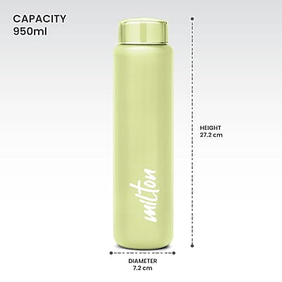 MILTON Aqua 1000 Stainless Steel Water Bottle, 950 ml