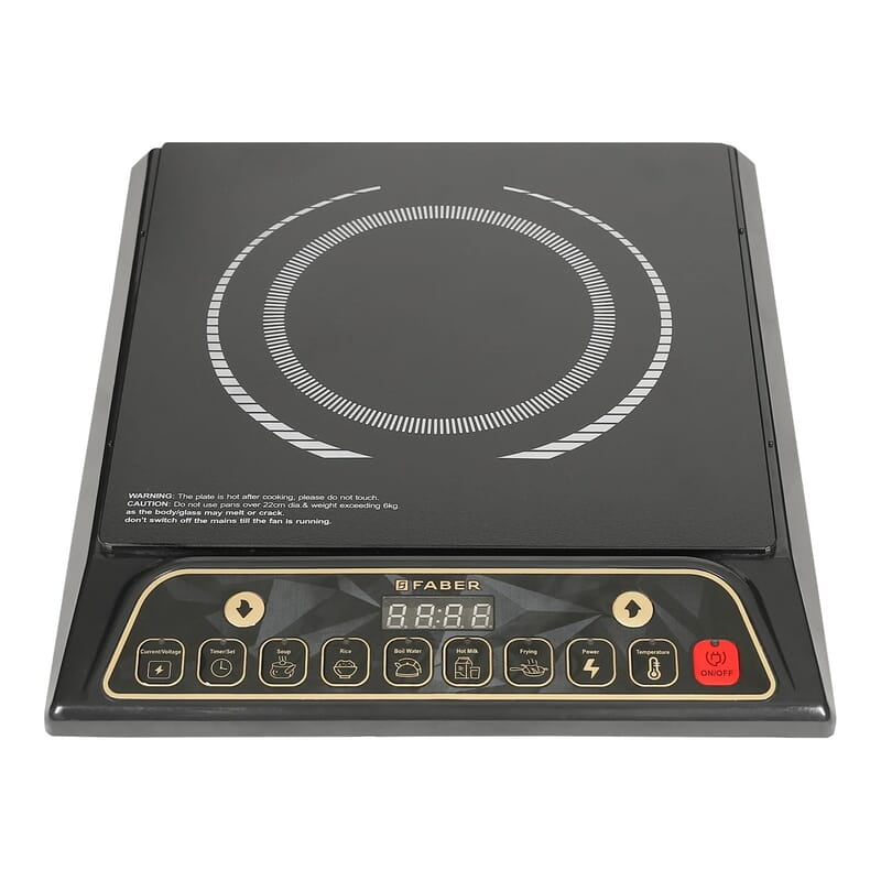Faber Zion 1600W Induction Stove 5 Auto-Cook Functions, Auto Pan Detection, Preset Timer, Overheat Protection Faber Zion 1600W Induction Stove 5 Auto-Cook Functions, Auto Pan Detection, Preset Timer, Overheat Protection