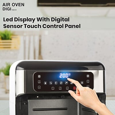 Havells Air Fryer Air Oven Digi 9 Pre-Set Menu 1500 Watt 2 Grill Rack