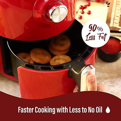 Wonderchef Crimson Edge Air Fryer for Home and Kitchen 1.8 Litres Non-stick Basket 1000 Wattage Wonderchef Crimson Edge Air Fryer for Home and Kitchen 1.8 Litres Non-stick Basket 1000 Wattage