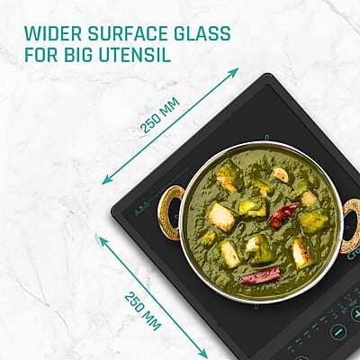 Crompton Instaserve 1500 W Induction Cooktop New with Tactile Push Buttons Crompton Instaserve 1500 W Induction Cooktop New with Tactile Push Buttons