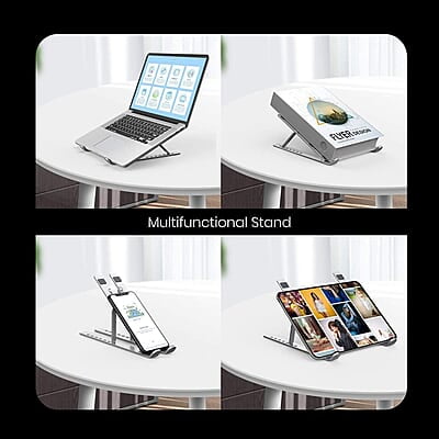 Portronics My Buddy K2 Portable Laptop stand with 7 Adjustable Level, Ergonomic Design, Multifunctional for All Laptops Portronics My Buddy K2 Portable Laptop stand with 7 Adjustable Level, Ergonomic Design, Multifunctional for All Laptops