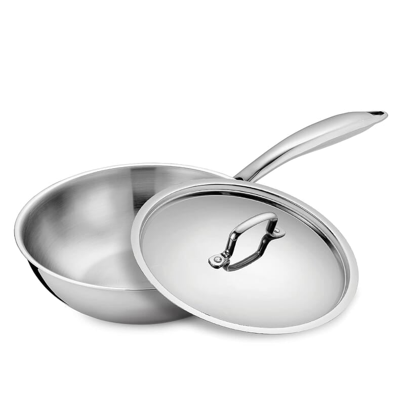KENT Triply Kadai Wok 18 CM with SS Lid 1.6 L KENT Triply Kadai Wok 18 CM with SS Lid 1.6 L
