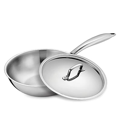 KENT Triply Kadai Wok 20 CM with SS Lid 1.6 L