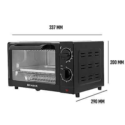 Faber 9L 1000W OTG Bake, Toast, Grill | Upper & Lower SS Heating Auto-Shut Off, Ready Bell Faber 9L 1000W OTG Bake, Toast, Grill | Upper & Lower SS Heating Auto-Shut Off, Ready Bell