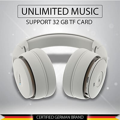 Blaupunkt BH01 Bluetooth Wireless On Ear Headphones with 18 Hrs* Playtime I Passive Noise Reduction I TF Card Slot & Built-in FM I 40MM Drivers & Soft Padded Ear Cushions Blaupunkt BH01 Bluetooth Wireless On Ear Headphones with 18 Hrs* Playtime I Passive Noise Reduction I TF Card Slot & Built-in FM I 40MM Drivers & Soft Padded Ear Cushions