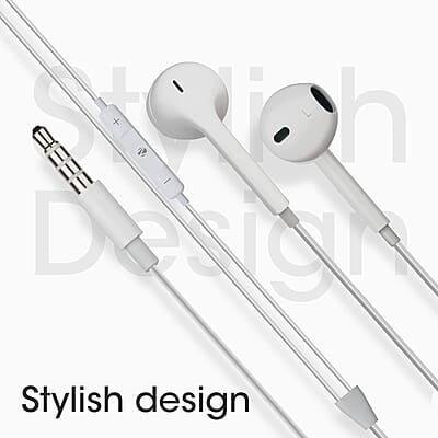 Zebronics Zeb-Buds 30 3.5Mm Stereo Wired In Ear Earphones With Mic For Calling, Volume Control, Multifunction Button, 14Mm Drivers, Stylish Eartip,1.2 Meter Durable Cable And Lightweight Design
