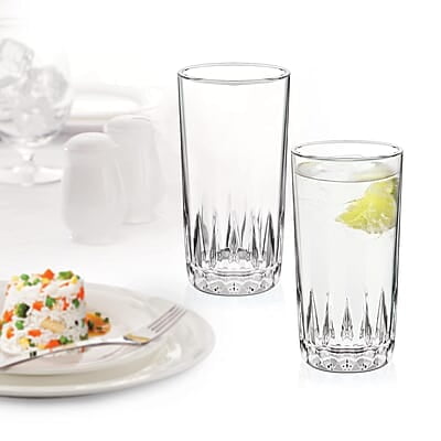 Treo by Milton Acme Cool Glass Tumbler Set of 6, 320 ml Each, Transparent | Dishwasher Safe | Serve Juices | Cold Drinks | Milkshake | Falooda | Water | Cocktails | Mixed Drinks Treo by Milton Acme Cool Glass Tumbler Set of 6, 320 ml Each, Transparent | Dishwasher Safe | Serve Juices | Cold Drinks | Milkshake | Falooda | Water | Cocktails | Mixed Drinks