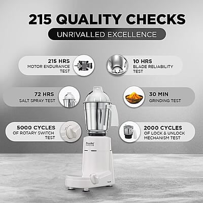 Preethi Popular MG 142 750-Watt Mixer Grinder with 3 Jars Preethi Popular MG 142 750-Watt Mixer Grinder with 3 Jars