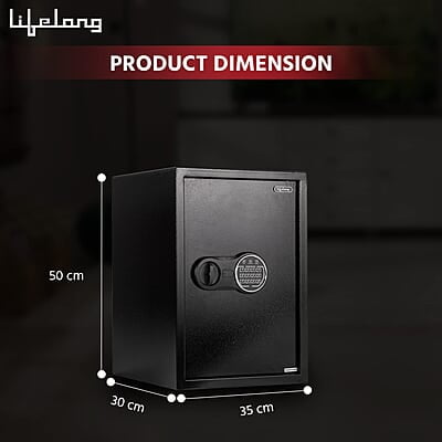 Lifelong Locker for Home & Office 56L - Digital Safe for Security with Electronic Keypad- Safety for Jewellery, Money & other valuables Lifelong Locker for Home & Office 56L - Digital Safe for Security with Electronic Keypad- Safety for Jewellery, Money & other valuables