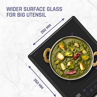 Crompton Instaserve 1900 W Induction Cooktop with Tactile Push Buttons Crompton Instaserve 1900 W Induction Cooktop with Tactile Push Buttons
