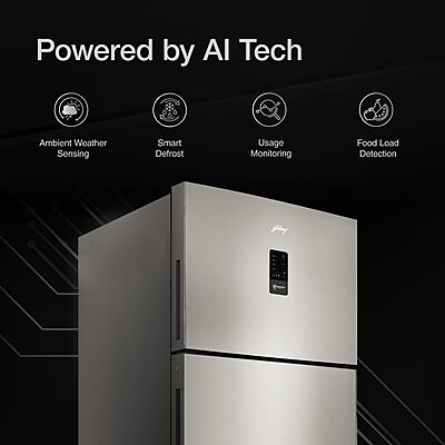 Godrej 436 L 2 Star With AI Tech, 95%+ Food Surface Disinfection With Nano Shield Technology
