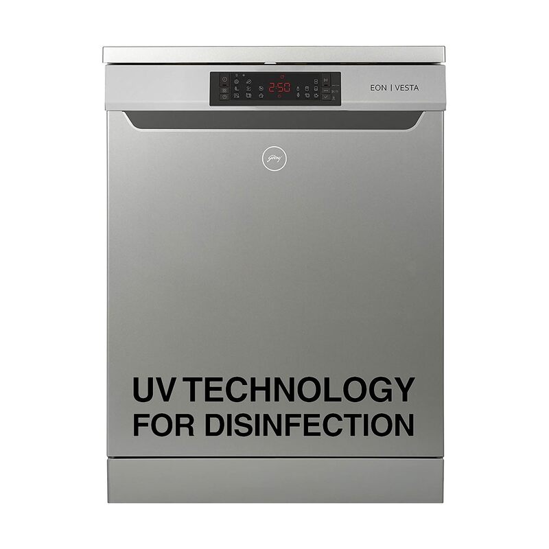 Godrej Eon Dishwasher 12 place setting Anti-Germ CrystaLight powered by UV Technology Godrej Eon Dishwasher 12 place setting Anti-Germ CrystaLight powered by UV Technology
