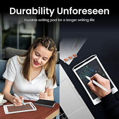Portronics Ruffpad One Transparent Multicolor LCD Writing Pad with 8.5 inch Writing Area, India's first notepad to save and share your child's first creatives via Ruffpad app on your Smartphone