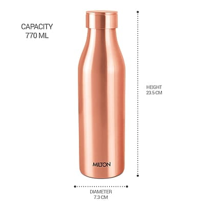 MILTON Copper Charge 750 Water Bottle, 770 ml Lacquer Coating, Curved bottle MILTON Copper Charge 750 Water Bottle, 770 ml Lacquer Coating, Curved bottle