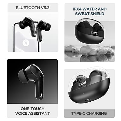 boAt Airdopes 311 Pro w/Up to 50 HRS Playtime, ASAP Charge(10min=150 Mins), Dual Mics w/ENx Tech, Transparent ID, 50 ms Low-Latency Beast Mode, IPX4 Truly Wireless in Ear Earbuds boAt Airdopes 311 Pro w/Up to 50 HRS Playtime, ASAP Charge(10min=150 Mins), Dual Mics w/ENx Tech, Transparent ID, 50 ms Low-Latency Beast Mode, IPX4 Truly Wireless in Ear Earbuds