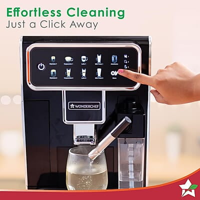 Wonderchef Regenta Fully Automatic Coffee Machine For brewing Americano, Cappuccino, Latte, Macchiato, Flat White, Espresso Wonderchef Regenta Fully Automatic Coffee Machine For brewing Americano, Cappuccino, Latte, Macchiato, Flat White, Espresso
