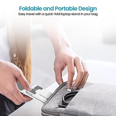 Portronics My Buddy K Lite Foldable Laptop Stand with Adjustable Heights, Anti-Slip Silicone Pads, Collapsible Design, 5 kg Max Weight Portronics My Buddy K Lite Foldable Laptop Stand with Adjustable Heights, Anti-Slip Silicone Pads, Collapsible Design, 5 kg Max Weight