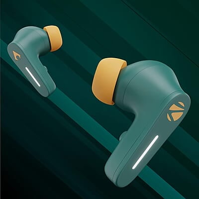 Zebronics DC Aquaman Edition Sound Bomb 7 TWS Wireless in Ear Earbuds with 40H* Backup, Rapid Charge, 50ms Gaming Mode, ENC mic, Voice Assistant, Flash Connect, Splash Proof, BT v5.2 and Type C Zebronics DC Aquaman Edition Sound Bomb 7 TWS Wireless in Ear Earbuds with 40H* Backup, Rapid Charge, 50ms Gaming Mode, ENC mic, Voice Assistant, Flash Connect, Splash Proof, BT v5.2 and Type C