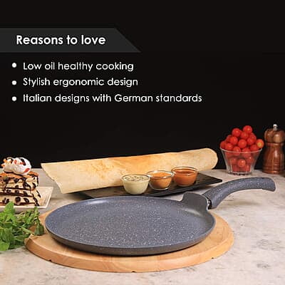Wonderchef Granite 28cm Non-Stick Dosa Tawa 3.5mm Virgin Aluminium Wonderchef Granite 28cm Non-Stick Dosa Tawa 3.5mm Virgin Aluminium