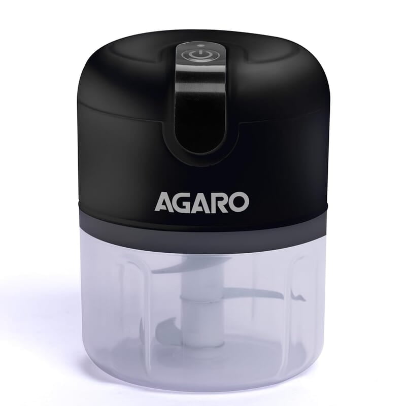 AGARO Elite Rechargeable Mini Electric Chopper, Food Grade Bowl, Stainless Steel Blades 250 Ml AGARO Elite Rechargeable Mini Electric Chopper, Food Grade Bowl, Stainless Steel Blades 250 Ml