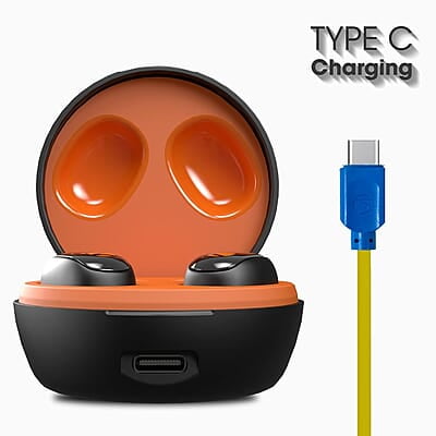 ZEBRONICS ZEB-SOUND BOMB 1 TWS Earbuds with BT5.0, Up to 12H Playback, Touch Controls, Voice Assistant, Splash Proof with Type C Portable Charging Case ZEBRONICS ZEB-SOUND BOMB 1 TWS Earbuds with BT5.0, Up to 12H Playback, Touch Controls, Voice Assistant, Splash Proof with Type C Portable Charging Case