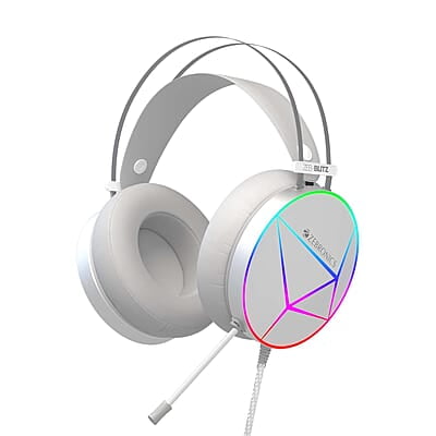 ZEBRONICS Zeb-Blitz USB Gaming Wired On Ear Headphones with Mic with Dolby Atmos, RGB Led, Windows Software, Simulated 7.1 Surround Sound, 2.4 Meter Braided Cable Flexible Padded Ear Cushions