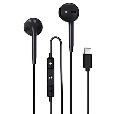 ZEBRONICS Buds 30C Type- C in Ear Earphone with in-line MIC, Rich 14.2mm Driver, Volume Control, 1.2m Cable, Call Function