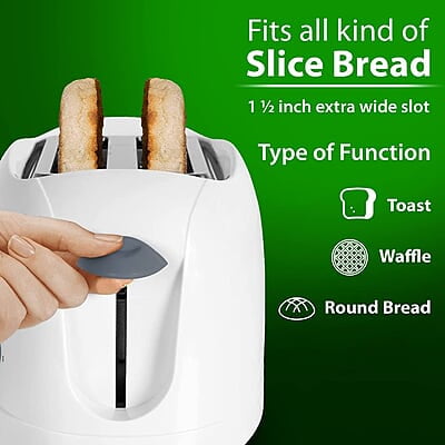 AGARO Venus 750W, Two Slice Toaster with 6 Toasting Levels AGARO Venus 750W, Two Slice Toaster with 6 Toasting Levels