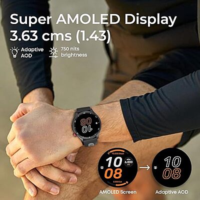 Titan Celestor Smartwatch with 1.43" AMOLED Display & AOD|60Hz Fluid Display Titan Celestor Smartwatch with 1.43" AMOLED Display & AOD|60Hz Fluid Display