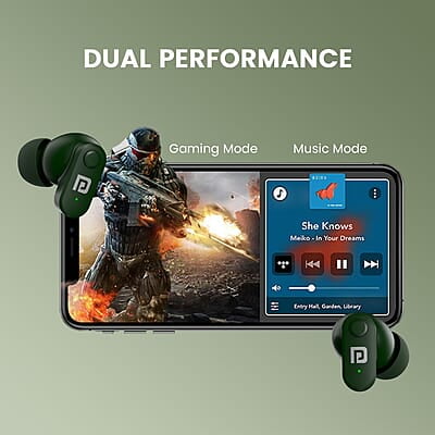 Portronics Harmonics Twins S16 in Ear Wireless TWS Earbuds with 24 Hrs Playtime Bluetooth 5.3v Portronics Harmonics Twins S16 in Ear Wireless TWS Earbuds with 24 Hrs Playtime Bluetooth 5.3v