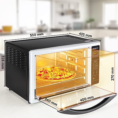 Borosil DigiPro 38 L Digital Oven Toaster & Grill, Convection Mode, 6 Pre-set Menus, Temperature Control, Chrome Borosil DigiPro 38 L Digital Oven Toaster & Grill, Convection Mode, 6 Pre-set Menus, Temperature Control, Chrome