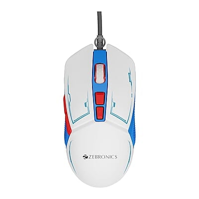 ZEBRONICS Astro Premium Gaming Mouse with Upto 7200 DPI, 7 Buttons, Braided Cable, High Resolution Sensor, Windows Software with RGB LED Light Modes