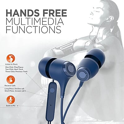 Blaupunkt EM01 in-Ear Wired Earphone with Mic and Deep Bass HD Sound Mobile Headset with Noise Isolation and with customised Extra Ear gels Blaupunkt EM01 in-Ear Wired Earphone with Mic and Deep Bass HD Sound Mobile Headset with Noise Isolation and with customised Extra Ear gels