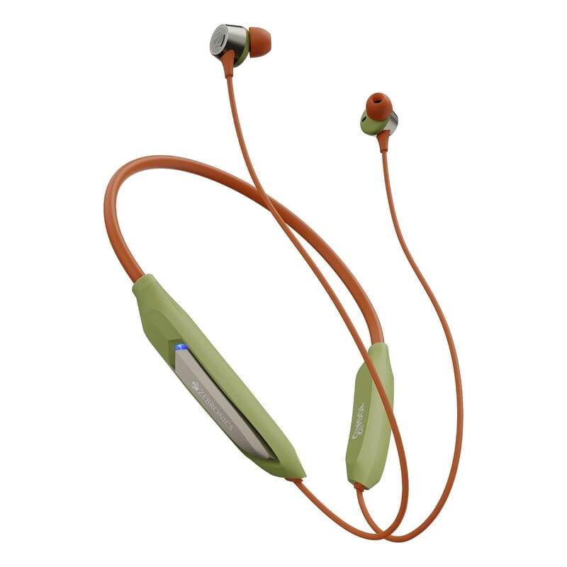ZEBRONICS Yoga N3 with 46 Hours Backup,Bluetooth V5.2 Wireless Neckband,Enc Calling,Gaming Mode (Upto 50Ms),Voice Assistant,Dual Pairing,Splash Proof&Type C in-ear