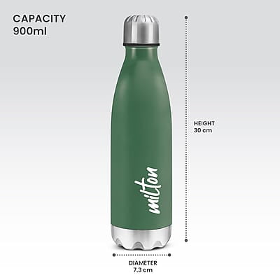 MILTON Shine 1000 Stainless Steel Water Bottle, 900 ml Single walled Leak Proof MILTON Shine 1000 Stainless Steel Water Bottle, 900 ml Single walled Leak Proof