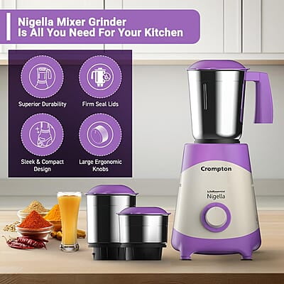 Crompton Nigella 500 Watts Mixer Grinder Crompton Nigella 500 Watts Mixer Grinder