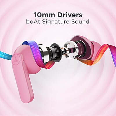 boAt Airdopes 121 PRO Truly Wireless in Ear Ear Buds w/Quad Mic ENx, Low Latency Mode for Gaming, 50H Playtime, IWP, IPX4, Battery Indicator Screen boAt Airdopes 121 PRO Truly Wireless in Ear Ear Buds w/Quad Mic ENx, Low Latency Mode for Gaming, 50H Playtime, IWP, IPX4, Battery Indicator Screen