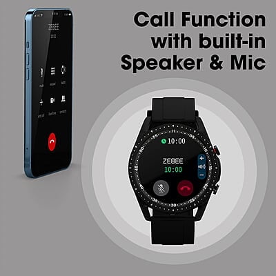 ZEBRONICS ZEB-FIT4220CH Smart Fitness Watch with Call Function via Built-in Speaker and Mic, SpO2, BP & Heart Rate Monitor, IP67 Water Resistant, 7 Sports Mode ZEBRONICS ZEB-FIT4220CH Smart Fitness Watch with Call Function via Built-in Speaker and Mic, SpO2, BP & Heart Rate Monitor, IP67 Water Resistant, 7 Sports Mode
