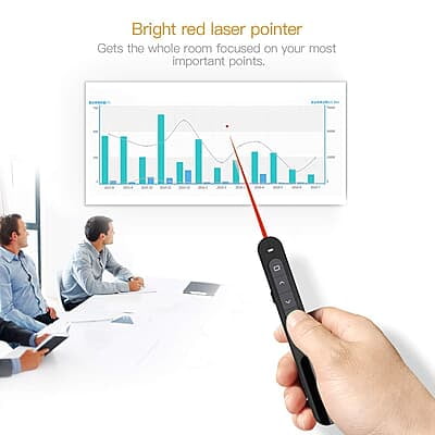 Rts 2024 Wireless Presenter Pointer for Presentation Slide Changer Laser Pointer PPT RF 2.4GHz Hyperlink & Volume Remote Control PowerPoint Office Presentation Clicker for Keynote Rts 2024 Wireless Presenter Pointer for Presentation Slide Changer Laser Pointer PPT RF 2.4GHz Hyperlink & Volume Remote Control PowerPoint Office Presentation Clicker for Keynote