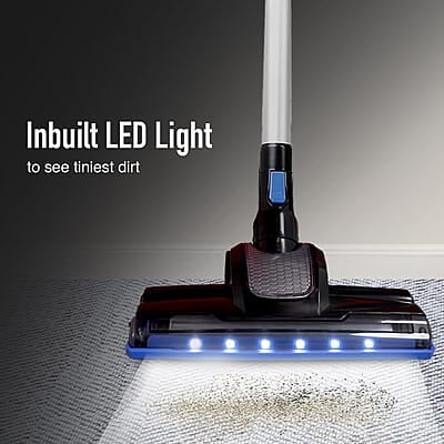 KENT Zoom Plus Vacuum Cleaner  150W  Battery Operated, Rechargeable, Cordless & Hoseless  Bagless Design  Cyclone5 Technology Washable HEPA Filter Multi Nozzle Operation