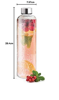 TREO By Milton Clarion Borosilicate Glass Water Bottle, 1000 ml, Transparent TREO By Milton Clarion Borosilicate Glass Water Bottle, 1000 ml, Transparent