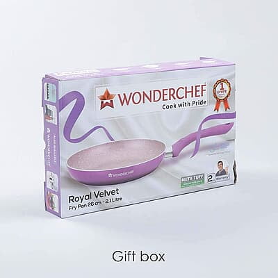 Wonderchef Royal Velvet Non-Stick Fry Pan with Induction Bottom 3 mm thick 26cm 2.1 litres Wonderchef Royal Velvet Non-Stick Fry Pan with Induction Bottom 3 mm thick 26cm 2.1 litres