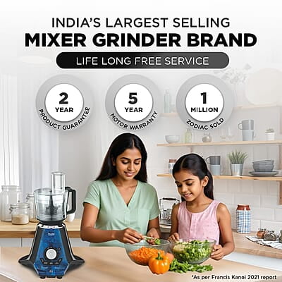 Preethi Zodiac 2.0 Mixer Grinder for Kitchen, 4 Jars 1000 Watt Mixie Preethi Zodiac 2.0 Mixer Grinder for Kitchen, 4 Jars 1000 Watt Mixie