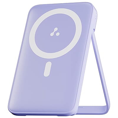 Ambrane 10000mAh Magnetic Wireless Power Bank with Stand, 15W Wireless Fast Charging, Compact 22.5W PD Wired Charger, Compatible with iPhone 12/13/14/15 & Other Wireless Devices