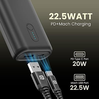Portronics Power Pod 10K Advanced 10000 mAh Smallest Power Bank with 22.5W Max Output Portronics Power Pod 10K Advanced 10000 mAh Smallest Power Bank with 22.5W Max Output