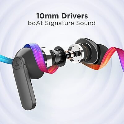 boAt Airdopes 121 PRO Truly Wireless in Ear Ear Buds w/Quad Mic ENx, Low Latency Mode for Gaming, 50H Playtime, IWP, IPX4, Battery Indicator Screen boAt Airdopes 121 PRO Truly Wireless in Ear Ear Buds w/Quad Mic ENx, Low Latency Mode for Gaming, 50H Playtime, IWP, IPX4, Battery Indicator Screen